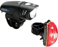 NiteRider Bike Lights|Mako 250 LED /Cherrybomb Headlight & Tail Light Set (Black) (250/100 Lumens)