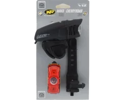 NiteRider Bike Lights|Mako 250 LED /Cherrybomb Headlight & Tail Light Set (Black) (250/100 Lumens)