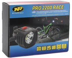 NiteRider Bike Lights|Pro 2200 Race LED Headlight System (Black) (2200 Lumens)