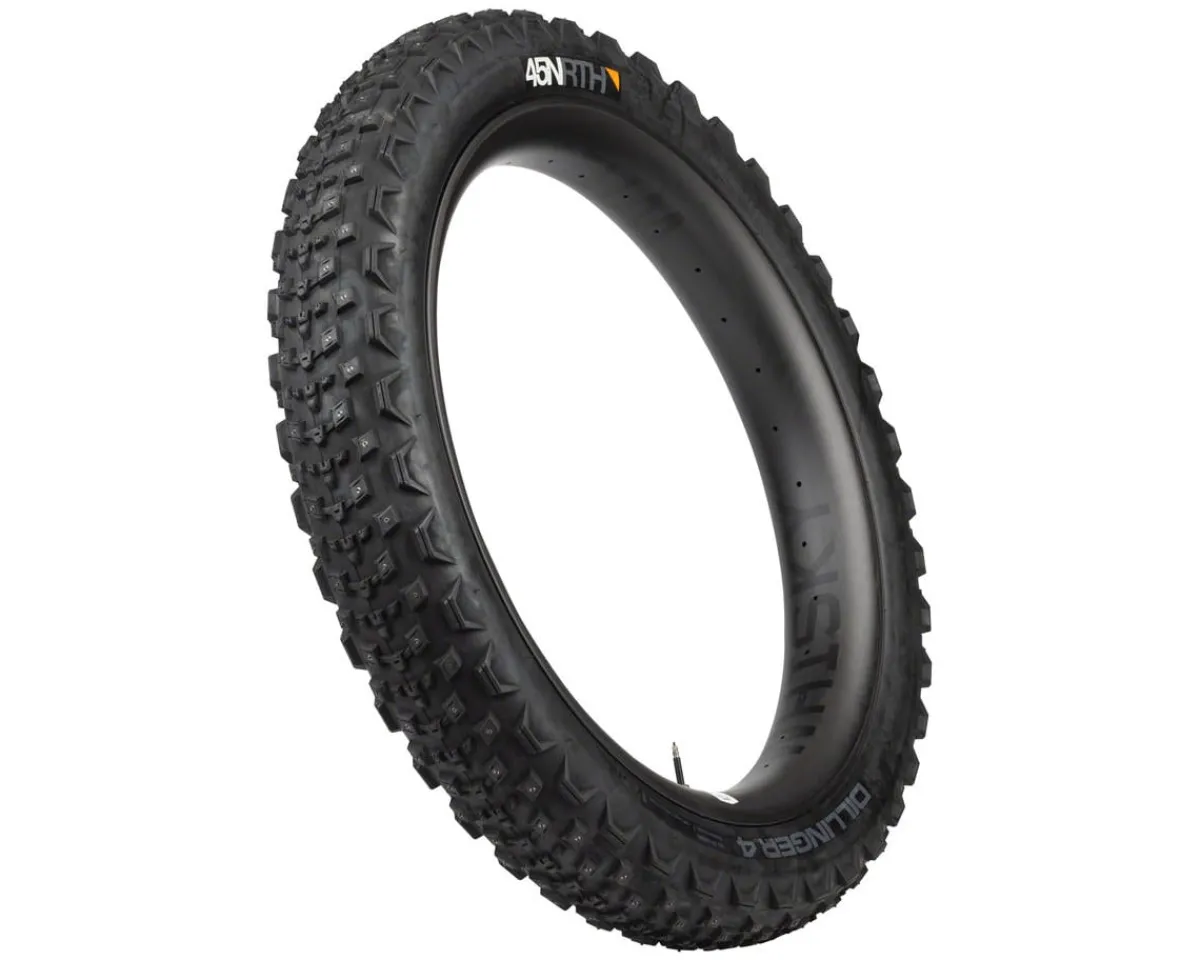 45NRTH Tires|Dillinger 4 Fat Bike Tire (Tubeless) (Studded) (26") (4.2") (120tpi) (Black)