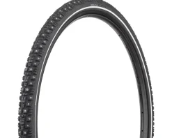 45NRTH Tires|Gravdal Tubeless Studded Gravel/Commuter Tire (Black/Reflective) (700c) (38mm) (252 Studs) (Winter Compound)