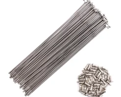 Odyssey Wheels & Parts|HGS Racing 14/15g Spokes w/ Spoke Nipples (Silver) (Box of 40) (192mm)