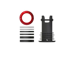 OneUp Components Headsets & Spacers|EDC Threaded Top Cap (Red) (1 1/8") (Alloy) (Includes Headset Spacers)