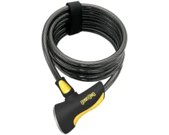 Onguard Bike Locks|Doberman Cable Lock with Key (Grey/Black/Yellow) (6' x 10mm)