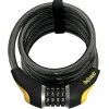 Onguard Bike Locks|Doberman Combo Cable Lock (Grey/Black/Yellow) (6' x 12mm)