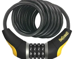 Onguard Bike Locks|Doberman Combo Cable Lock (Grey/Black/Yellow) (6' x 10mm)