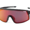 Optic Nerve Sunglasses & Goggles|Fixie Max Sunglasses (Matte Black/Aluminum) (Brown/Red Mirror Lens)