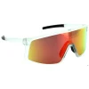 Optic Nerve Sunglasses & Goggles|Gravel Cat Sunglasses (Matte Crystal Frost) (Polarized Smoke Lens/Red Mirror)