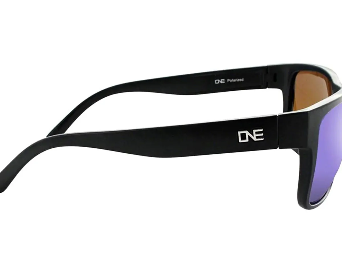 Optic Nerve Sunglasses & Goggles|Summer Essentials|ONE Kingfish Sunglasses (Matte Black) (Brown/Blue Mirror Lens)