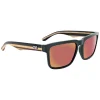 Optic Nerve Sunglasses & Goggles|ONE Mashup Sunglasses (Black Wood Temple/Polarized Gray w/Red Mirror)