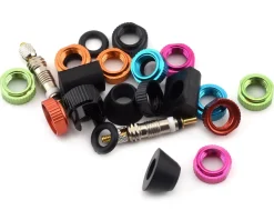 Orange Seal Tubeless Tire Tools|Tubeless Accessories|VersaValve Tubeless Valve Kit (Black/Multi-Color) (Pair) (32mm)