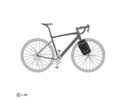 Ortlieb Bags & Packs|Fork-Pack Plus Front Pannier (Black) (5.8L) (Single)