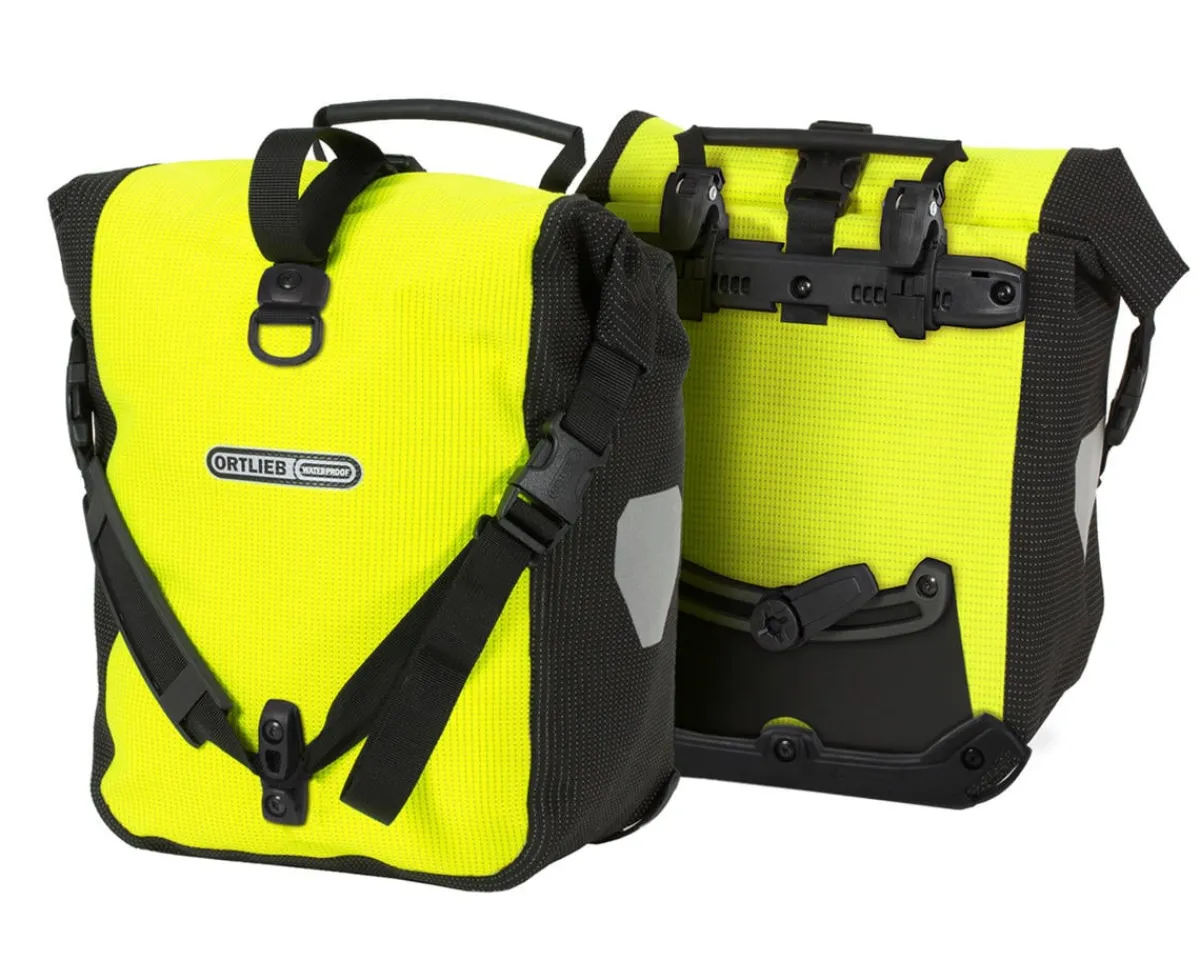 Ortlieb Bags & Packs|Front-Roller High Visibility Panniers (Yellow) (25L) (Pair) (AKA Sport-Roller)