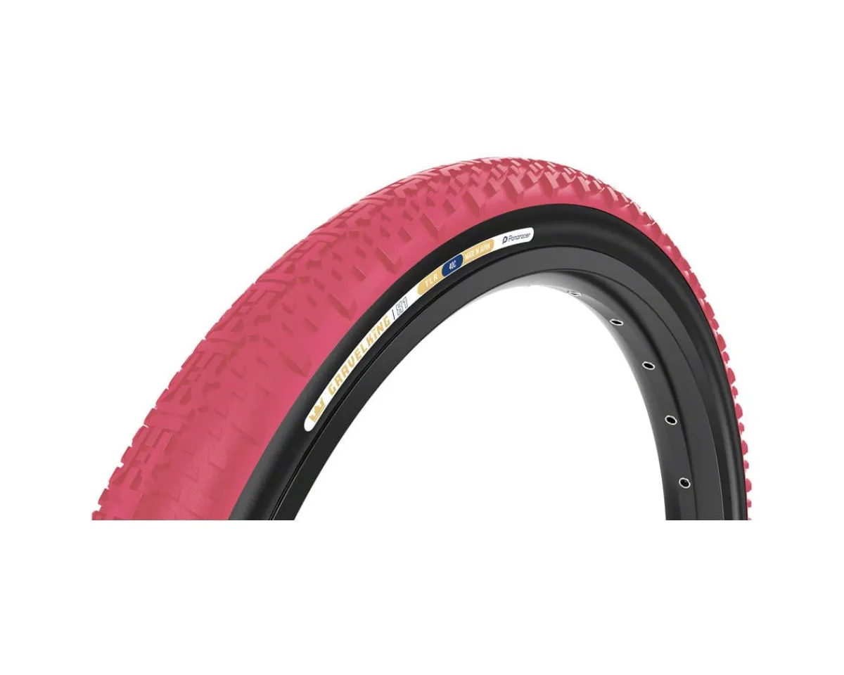Panaracer Tires|GravelKing X1 Tubeless Gravel Tire (Cranberry/Black) (700c) (40mm) (ZSG Gravel/Tuff Tex)