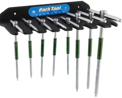Park Tool Tools|Sliding T-Handle Torx Wrenches (Silver/Green) (Complete Set)