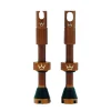 Peaty's Tubeless Tire Tools|Tubeless Accessories|Alloy Presta Valve Stems (Bourbon) (42mm) (Pair)