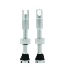 Peaty's Tubeless Tire Tools|Tubeless Accessories|Alloy Presta Valve Stems (Silver) (42mm) (Pair)