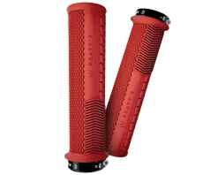 Peaty's Grips & Handlebar Tape|Race Control Knurl Thick Lock-On Grips (Red) (Pair)