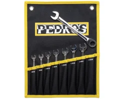 Pedro's Tools|Ratcheting Combo Wrench Set (8-Piece) (Metric) (w/Pouch)