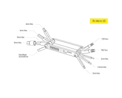 Pedro's Tools|Rx Micro-10 Multi Tool (10-Function)