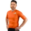 Performance Jerseys|Summer Essentials|Men's Nova Pro Cycling Jersey (Orange) (Slim) (S)