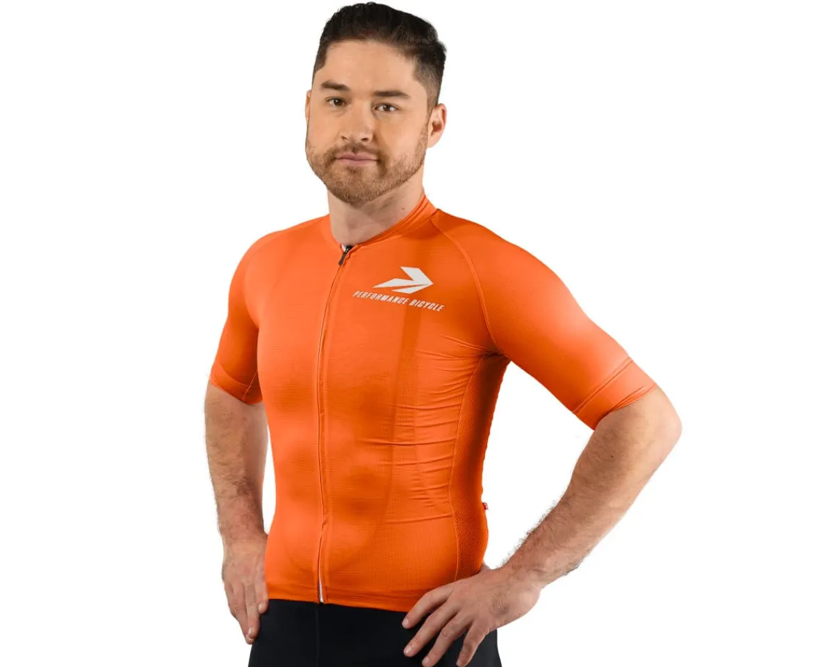 Performance Jerseys|Summer Essentials|Men's Nova Pro Cycling Jersey (Orange) (Slim) (S)