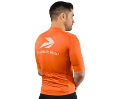 Performance Jerseys|Summer Essentials|Men's Nova Pro Cycling Jersey (Orange) (Slim) (S)