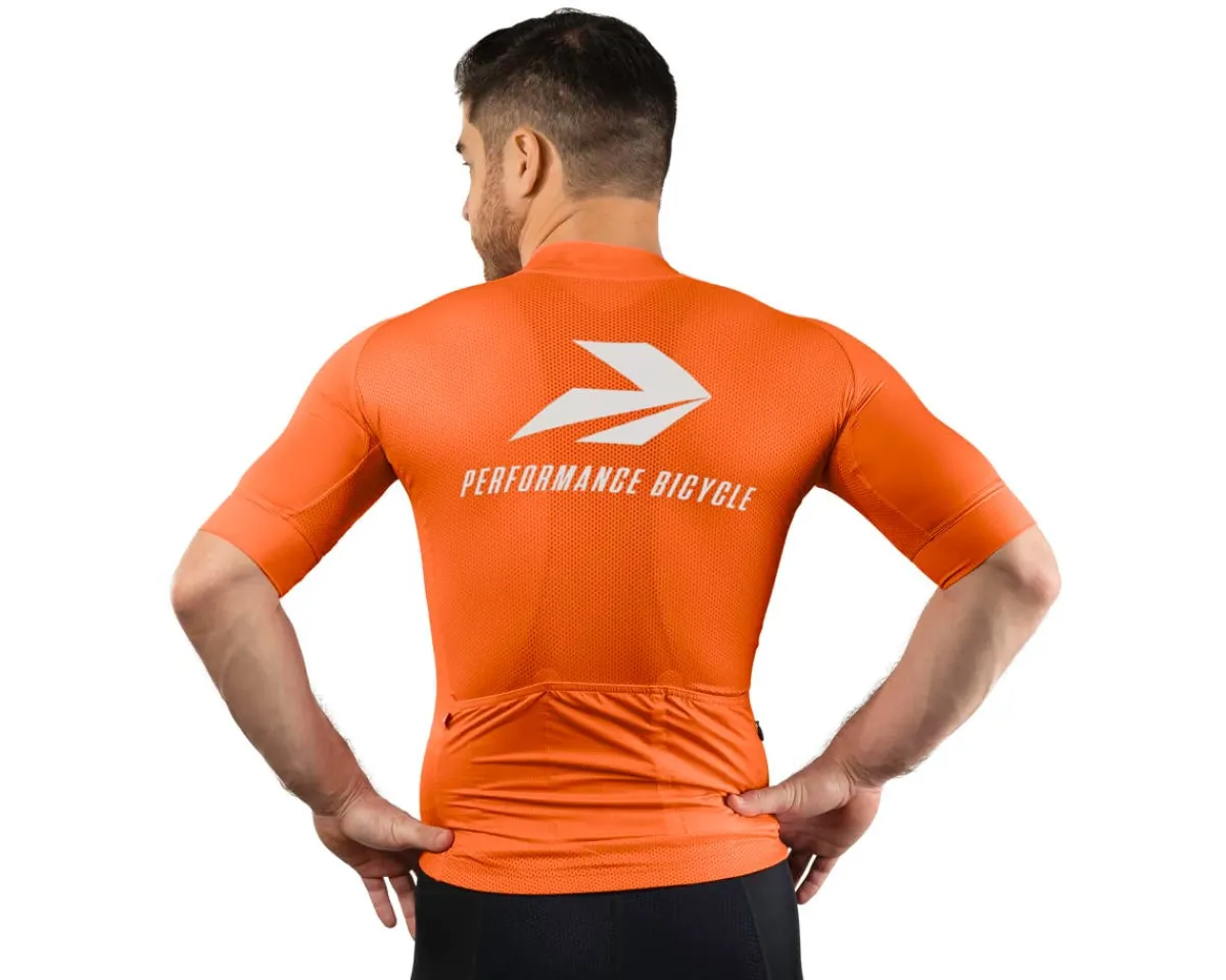 Performance Jerseys|Summer Essentials|Men's Nova Pro Cycling Jersey (Orange) (Slim) (S)