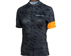 Performance Women'S|Jerseys|Women's Fondo Cycling Jersey (Grey/Black/Orange) (Relaxed Fit) (S)