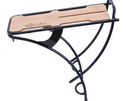 Portland Design Works Racks, Fenders, & Trailers|Loading Dock Rear Rack w/ Bamboo Deck (Brown/Black) (Alloy)