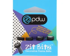 Portland Design Works Racks, Fenders, & Trailers|Bottle Cages & Mounts|Zit Bitz Decorative Frame Bolts (Black) (90's) (4-Pack)