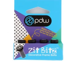 Portland Design Works Racks, Fenders, & Trailers|Bottle Cages & Mounts|Zit Bitz Decorative Frame Bolts (Black) (Creatur) (4-Pack)