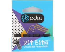 Portland Design Works Racks, Fenders, & Trailers|Bottle Cages & Mounts|Zit Bitz Decorative Frame Bolts (Black) (Faces) (4-Pack)
