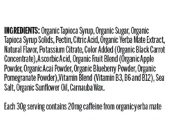 Probar Nutrition & Skin Care|Bolt Organic Energy Chews (Berry Blast w/ Caffeine) (12 | 2.1oz Packets)
