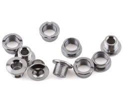 Problem Solvers Chainrings & Accessories|Single Chainring Bolts (Silver) (Chromoly) (5 Pack)