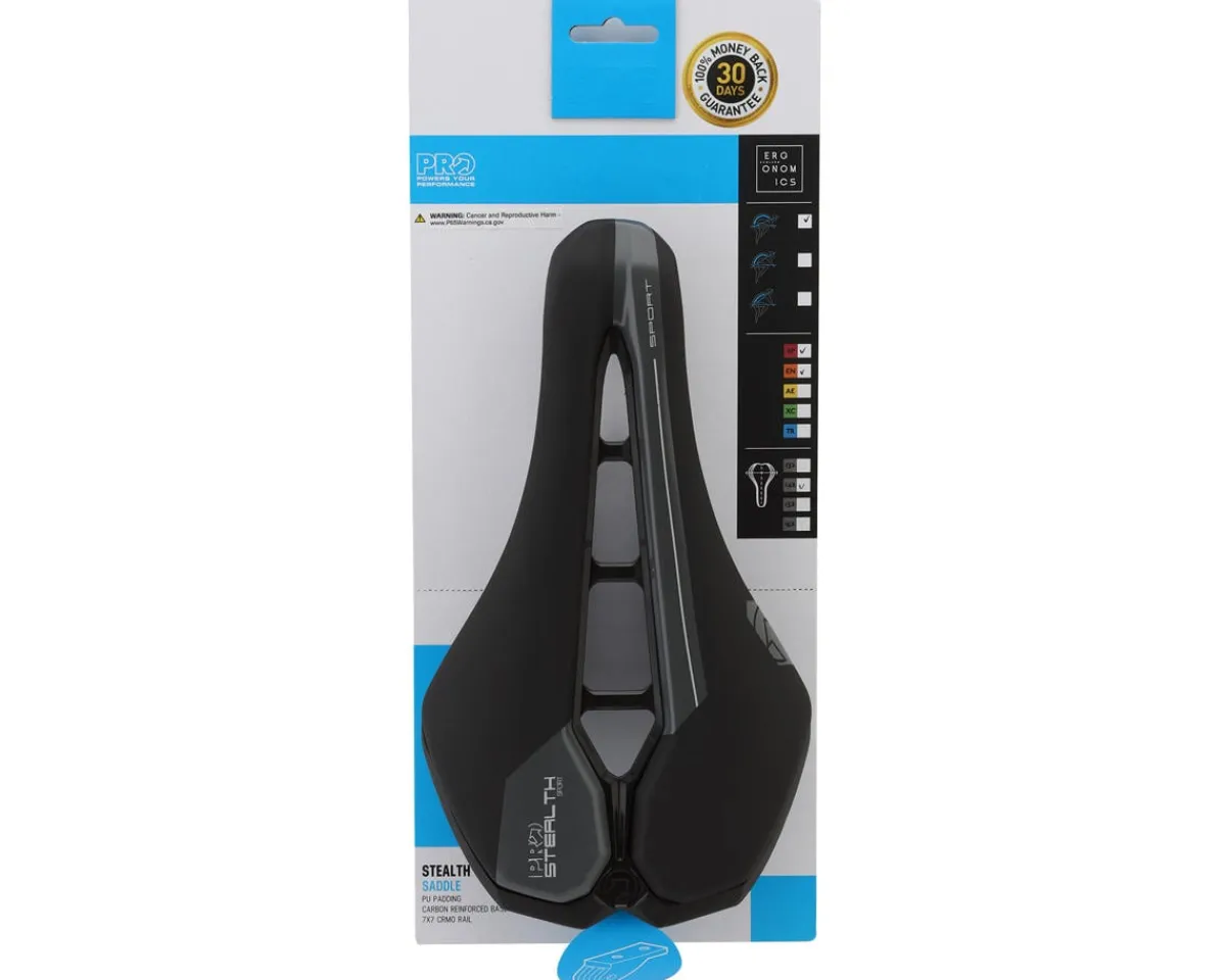 PRO Saddles & Seats|Stealth Sport Saddle (Black) (Chromoly Rails) (142mm)