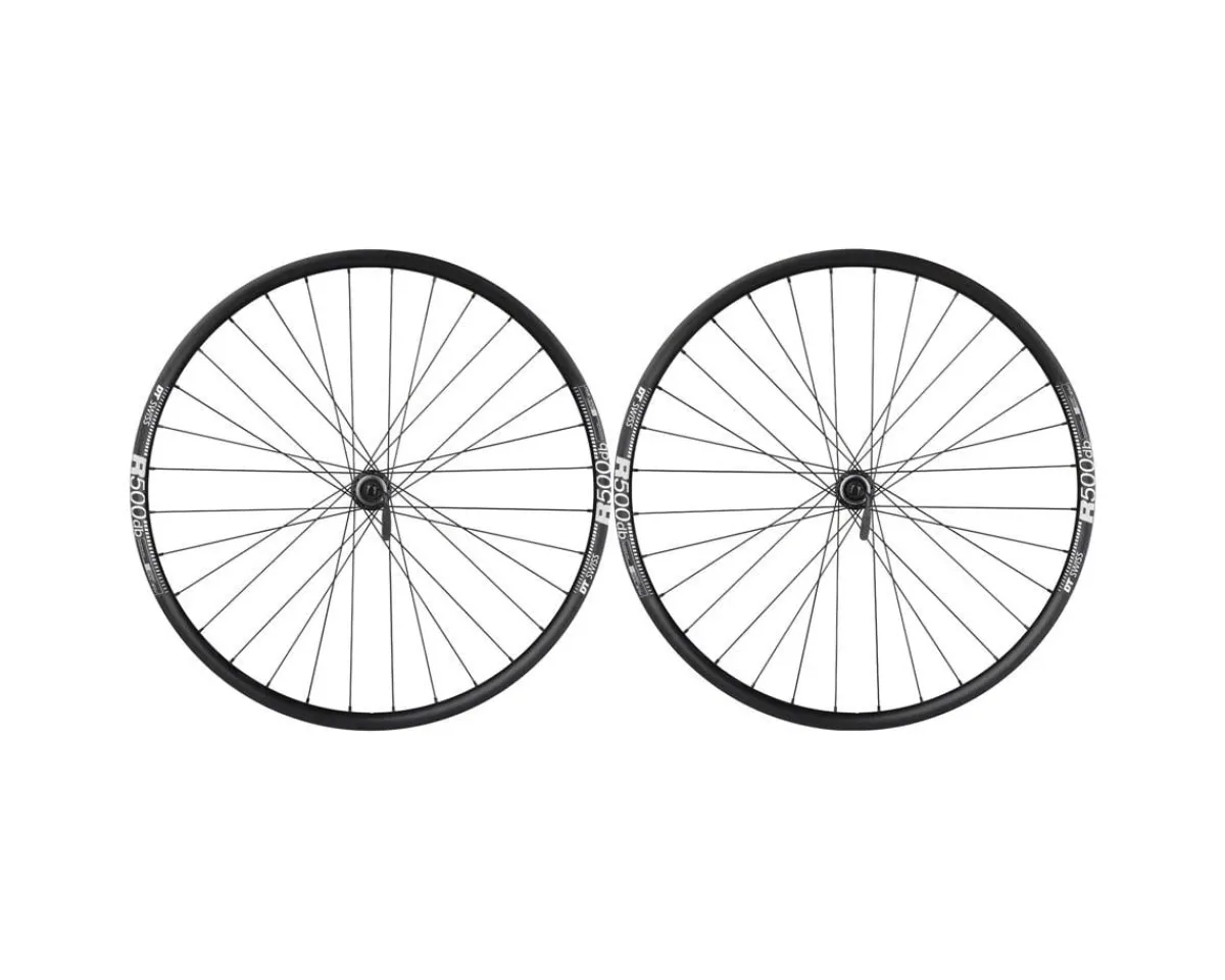 Quality Wheels Wheels & Parts|Shimano/DT Swiss R500 Disc Wheelset (Black) (Shimano HG) (QR x 100, QR x 135mm) (700c) (Centerlock) (Tubeless)