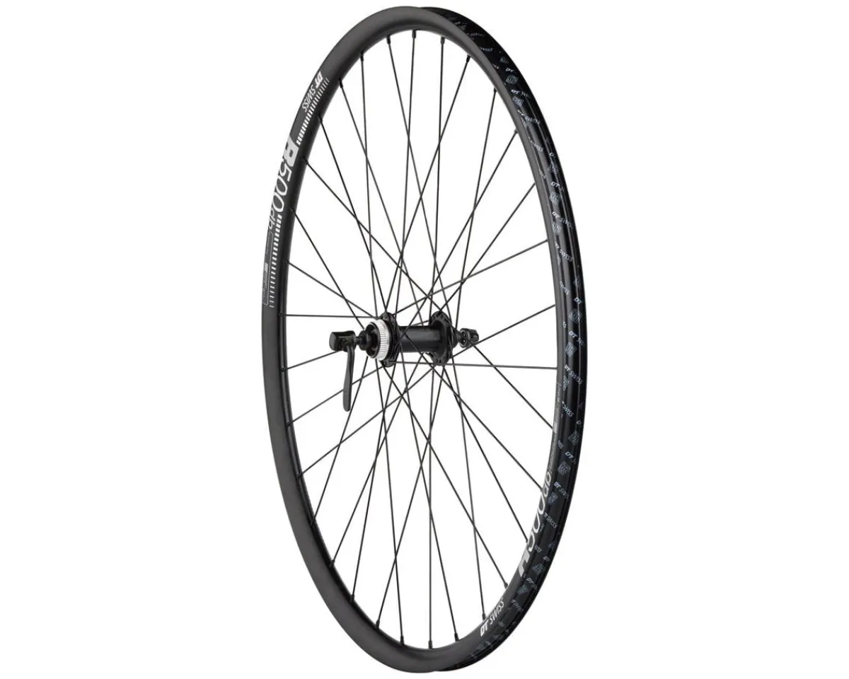 Quality Wheels Wheels & Parts|Shimano/DT Swiss R500 Disc Wheelset (Black) (Shimano HG) (QR x 100, QR x 135mm) (700c) (Centerlock) (Tubeless)