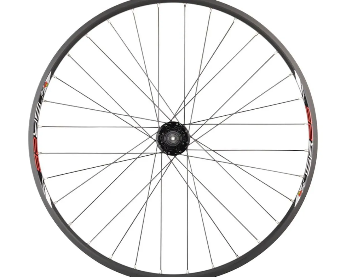 Quality Wheels Wheels & Parts|Value Double Wall Series Disc Front Wheel (Black) (QR x 100mm) (26") (6-Bolt) (Tubeless)