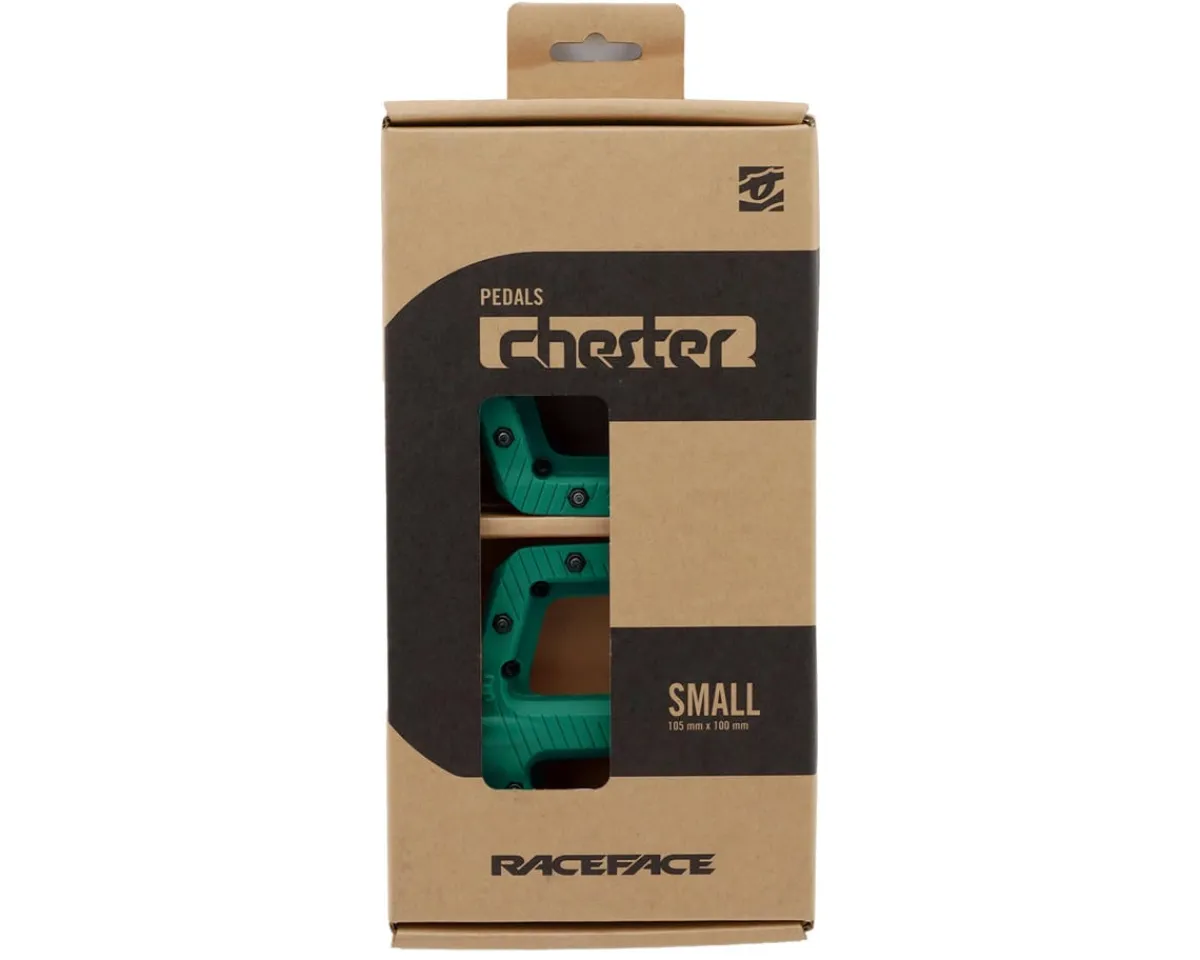 Race Face Pedals & Cleats|Chester Composite Platform Pedals (Green) (S)
