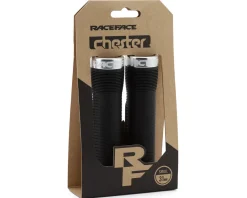 Race Face Grips & Handlebar Tape|Chester Lock-On Grips (Black/Silver) (31mm)