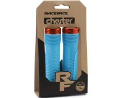 Race Face Grips & Handlebar Tape|Chester Lock-On Grips (Light Blue/Orange) (31mm)