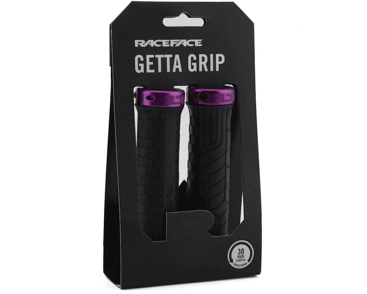 Race Face Grips & Handlebar Tape|Getta Grips (Black/Purple) (30mm)