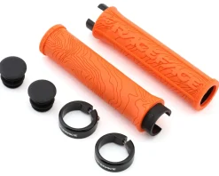 Race Face Grips & Handlebar Tape|Half Nelson Lock-On Grips (Orange)