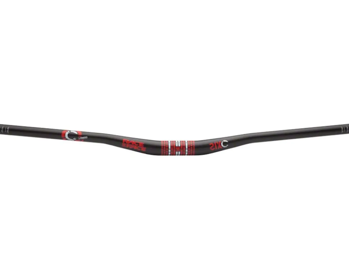 Race Face Handlebars|SIXC Carbon Riser Handlebar (Black/Red) (31.8mm) (19mm Rise) (785mm) (4/8° Sweep)