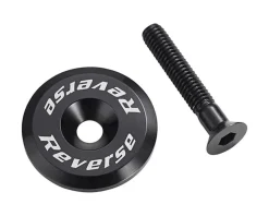 Reverse Components Headsets & Spacers|Alloy Ahead Top Cap with Screw (Black)