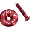 Reverse Components Headsets & Spacers|Alloy Ahead Top Cap with Screw (Red)