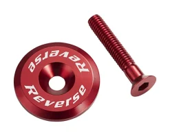Reverse Components Headsets & Spacers|Alloy Ahead Top Cap with Screw (Red)