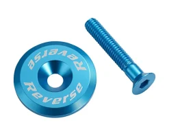 Reverse Components Headsets & Spacers|Alloy Ahead Top Cap with Screw (Light Blue)