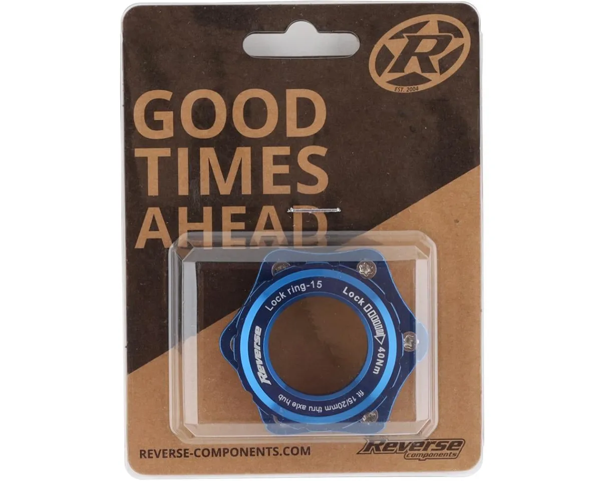 Reverse Components Brakes|Centerlock to 6-Bolt Rotor Adapter (Blue)